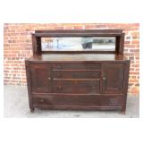 Antique Arts & Craft Buffet Tiger Oak, 51x60x23in