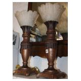 Pair of Modern Torch Lamps 21' Tall