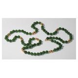 14kt YG Jade Necklace with Approx 8.0mm Green Jade