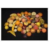 Large Groupe of Vintage Alabaster/Marble Fruit