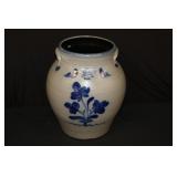 Vintage 2002 Rowe Pottery Blue Floral Motif