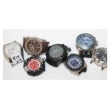 Group of 7 Invicta Watches, Need Bands, One is