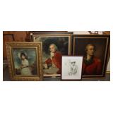 4pcs Framed Prints, Captain Pinkie Bligh, English