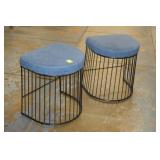 A pair of Bride's Veil Counter Stools