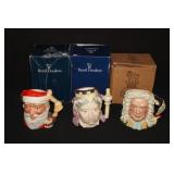 3pcs Royla Doulton, Santa, Queen Victoria, Handel