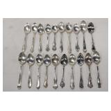 20pcs Assorted Sterling Spoons