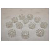 Set of 12 Antique Cut Crystal Salt Cellars
