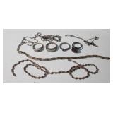 Lot of Sterling Jewlery, Rings, Necklace, Etc.