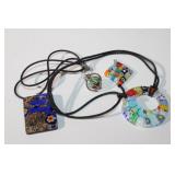 Art Glass Millifiori pendants & necklaces