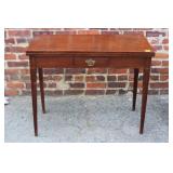 Antique Mahogany Game Table w/ String Inlay