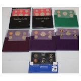 Group of 7 US Proof Sets 1971, 1972 - 1982, 1985