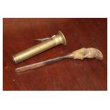 1 Vintage Lombok Betel Nut Chopper with brass