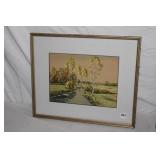 Original signed Watercolor by M. Colliny?