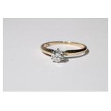 14K YG Diamond Ring Size 7 1/2