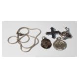 5pcs 925 Stelring Silver Religious Lot