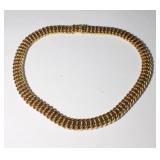 14 Kt Yellow Gold Flat Byzantine Princesa Necklace