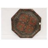 Octagon 23' Moroccan Silver Metal Painted Tray