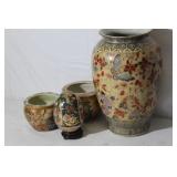 4pcs Satsuma Vases tallest 11.25' & Austrian