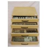 99pc Nic kel Silver Flatware Set in 1950's case
