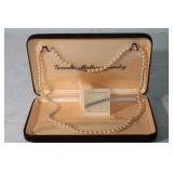 Vtg Mallorca pearl necklace in box, 23ï¿½