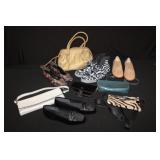 Pair Shoes & 5 clutch purses