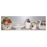 Canister Set, Capodimonte Swan, Johnson Brothers