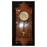 Oak case Waterbury Regulator Wall Clock 37'