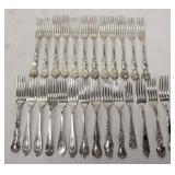 Watson Sterling Forks Wild Rose Pattern Set of 12