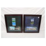 2pcs FRamed Golf Tickets, 2005 & 2002 US Open