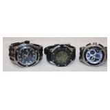 Group pf 3 Men's Watches, Stuhrling Skelton,