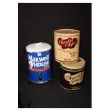3pcs Vintage Charlie Chips & Pretzel Tins and