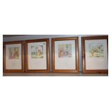 4pcs Walt Disney Winnie the Pooh Framed Art Series