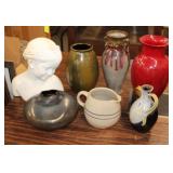 7pcs Pottery, Tallest is 13.5 inches