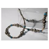 Southwestern sterling and turquoise rose/flower