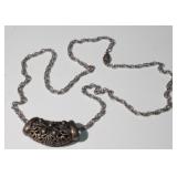 925 Stelring Silver Large Slider Pendant and Chain