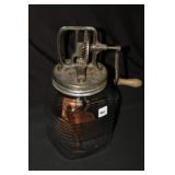 Antique Butter Churn Owens Illinois 1 Gallon