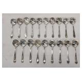 19pcs Sterling Cream Soup Spoons
