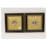Pair of Victorian Handpainted Miniature Plates in