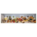 Shelf Lot; Limoges Plates, Bosson Head Figures