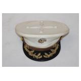 WWII US Marine Corps Officer Khaki Visor