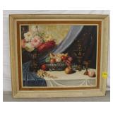 Signed Oil on Canvas Still Life 26' x 30'