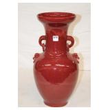 18' Red Chinese Export Vase