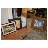 5pcs Clocks, Mirror, Nicely Framed Print, etc.