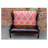 Leather Santa Fe Style Leather Settee