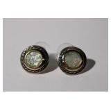 Mother of Pearl/Sterling Pierced Earrings