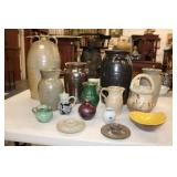 15pc Antique & Vintage Pottery; small jugtown