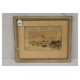 Original Watercolor E L Jackson 1889 'Mount