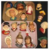 16pcs Bossons Faces, Wall Art