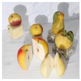8pcs Vintage Alabaster Stone Decorative Fruit,