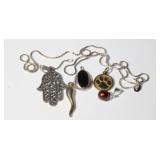 6pcs Sterling Silver Pendant Charms and Chain